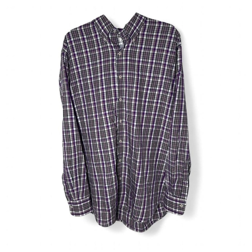 Peter Millar purple plaid button up shirt Size‎ XL #preppy #golfwear